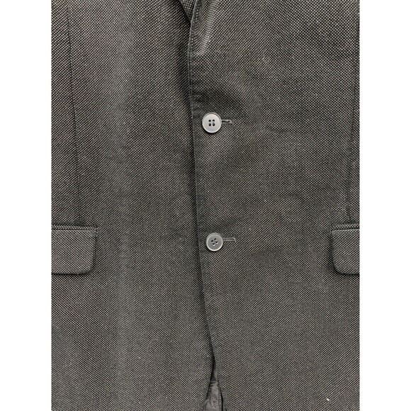 Andrew Fezza ASSETS  Velour Two Button Blazer Mens Size  46L Black Notch Vented - Picture 14 of 16